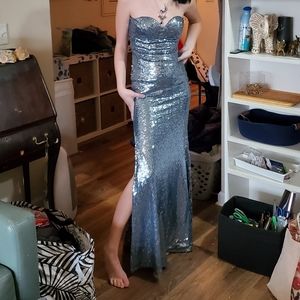 Baby Blue Sequin Dress